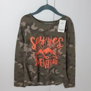 New with tags long sleeve girls Camo shirt